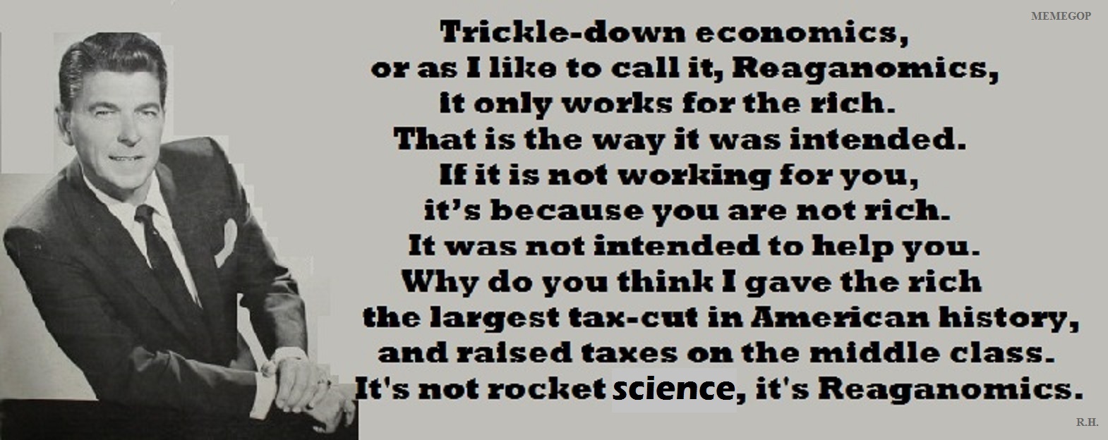 Trickle-Down Economics Has Never Worked and it Never Will Reagonomics1